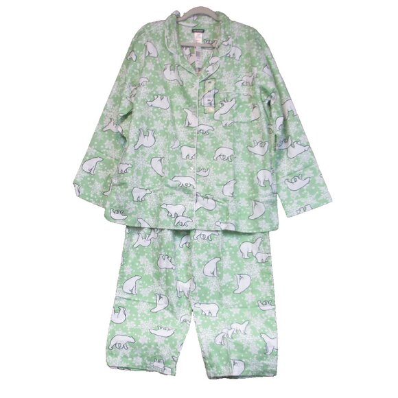 Joe Boxer Other - NWT Joe Boxer Flannel 2 Pc Pajama Set Women’s Green Animal Print Long Sleeve XL